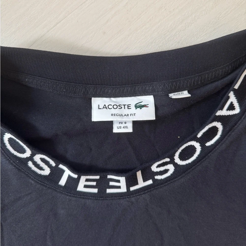 Lacoste Men's Black T-Shirt 4XL - Picture 2 of 2